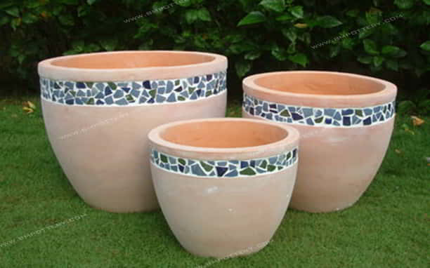 Pots with Mosaic-RT-4608-SET-3
