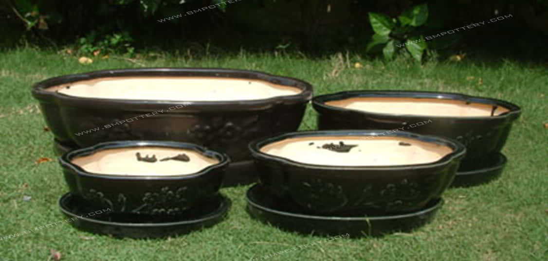 Bonsai Pots-CE-964-S-black-SET-3