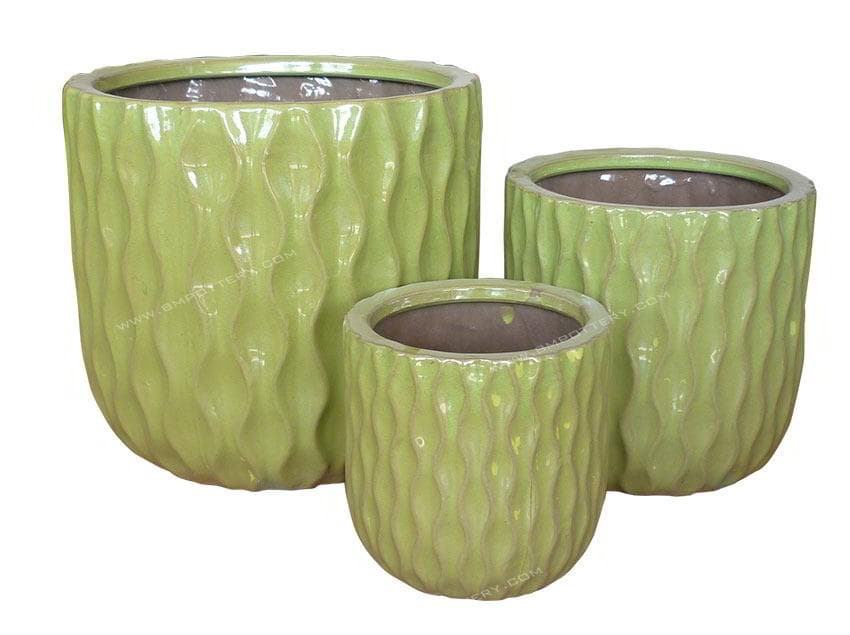 Ceramic Pots-CE-1803Lily-Green